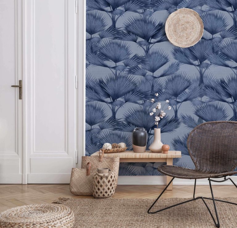 How to Decorate with Blue Peel and Stick Wallpaper
